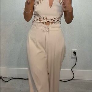 Elegant Cream Jumpsuit